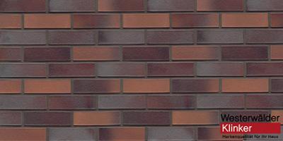 Кирпич клинкерный WK812 Blaurotbunt 240x55x71 Westerwalder Klinker